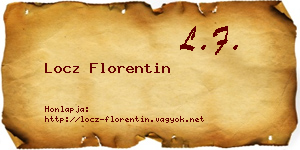 Locz Florentin névjegykártya